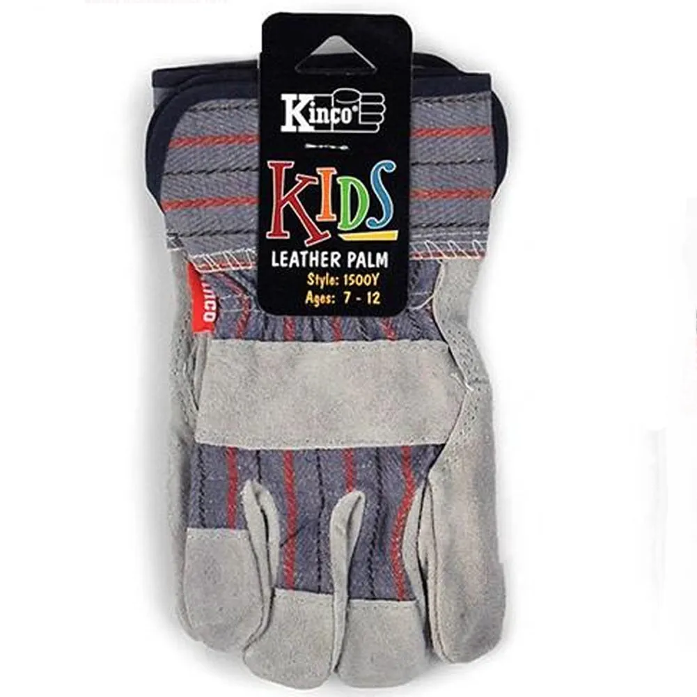 Youth Lightweight Cowhide Leather Palm Gloves (Ages: 7 - 12) - 1500Y