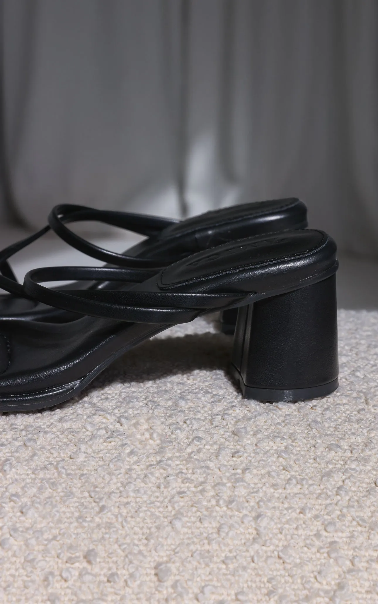 Zella Block Mule Heels - Black