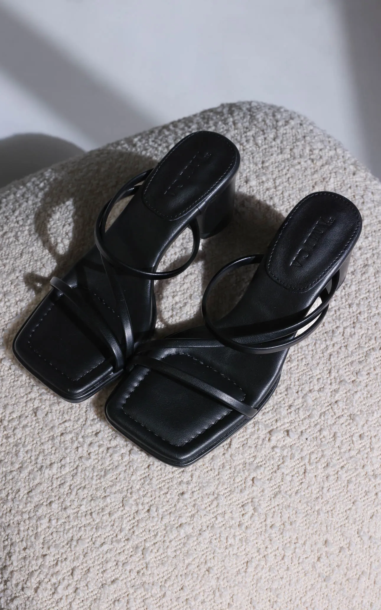 Zella Block Mule Heels - Black