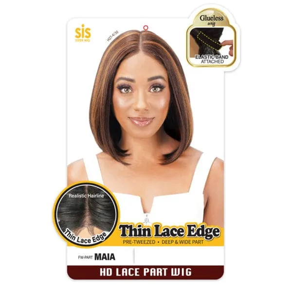 Zury Sis Synthetic Thin Lace Edge Glueless HD Lace Part Wig - MAIA