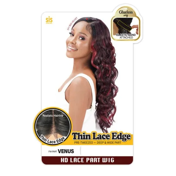 Zury Sis Synthetic Thin Lace Edge Glueless HD Lace Part Wig - VENUS